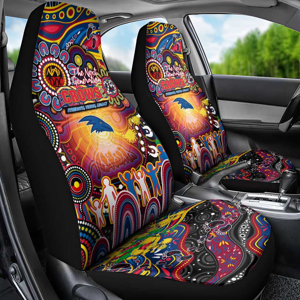 NAIDOC Week 2025 Crows Football Car Seat Cover Aboriginal Dot Painting