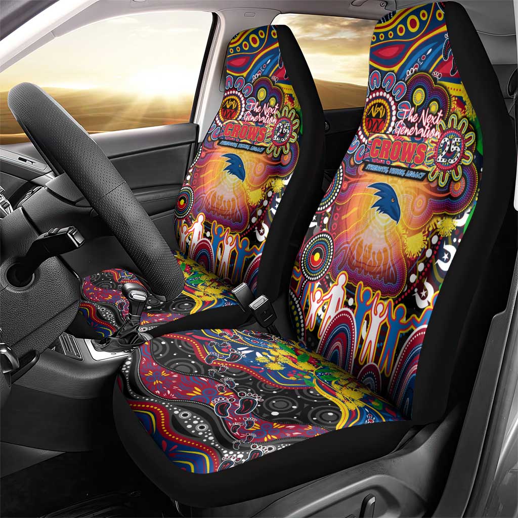 NAIDOC Week 2025 Crows Football Car Seat Cover Aboriginal Dot Painting