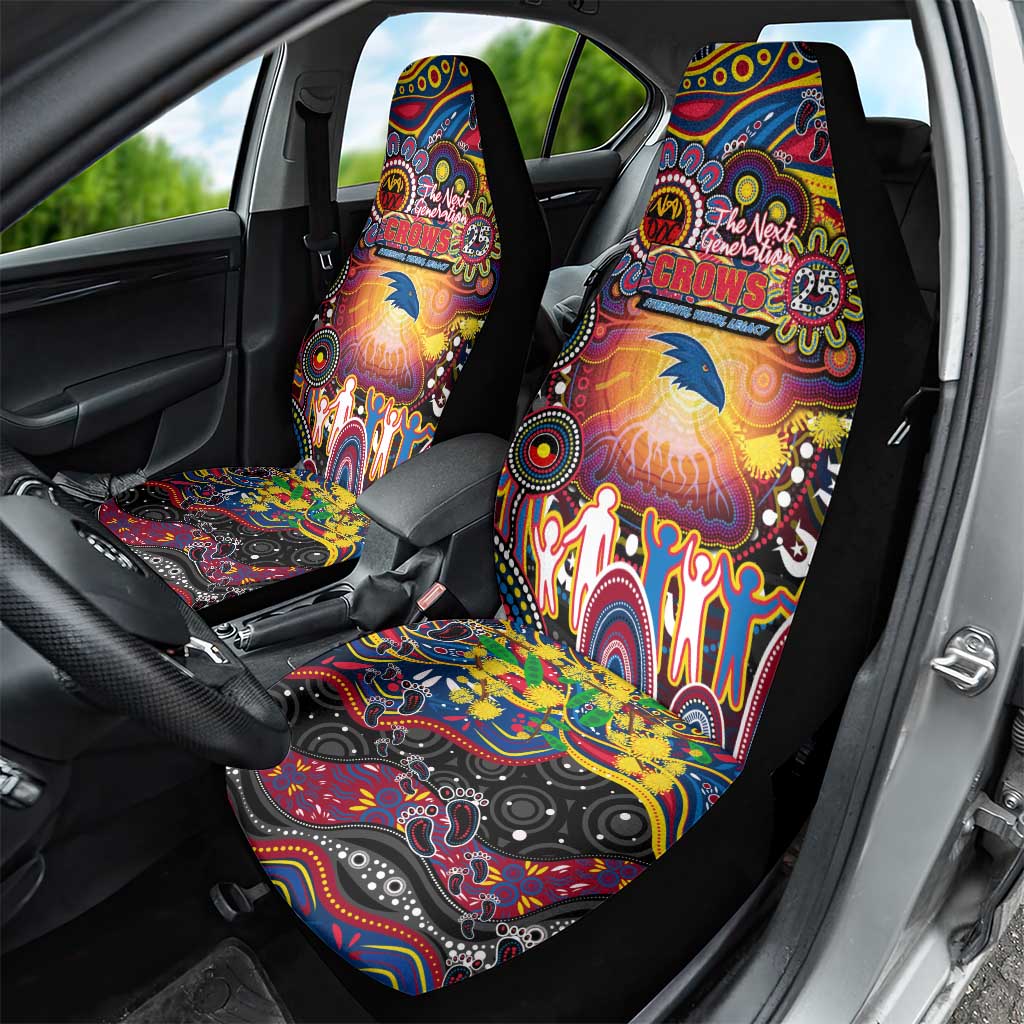 NAIDOC Week 2025 Crows Football Car Seat Cover Aboriginal Dot Painting