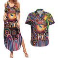 Personalised NAIDOC Week 2025 Crows Football Couples Matching Summer Maxi Dress and Hawaiian Shirt Aboriginal Dot Painting