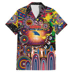 Personalised NAIDOC Week 2025 Crows Football Family Matching Mermaid Dress and Hawaiian Shirt Aboriginal Dot Painting