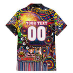 Personalised NAIDOC Week 2025 Crows Football Family Matching Mermaid Dress and Hawaiian Shirt Aboriginal Dot Painting