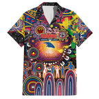 Personalised NAIDOC Week 2025 Crows Football Family Matching Short Sleeve Bodycon Dress and Hawaiian Shirt Aboriginal Dot Painting