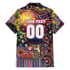 Personalised NAIDOC Week 2025 Crows Football Family Matching Summer Maxi Dress and Hawaiian Shirt Aboriginal Dot Painting