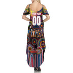 Personalised NAIDOC Week 2025 Crows Football Family Matching Summer Maxi Dress and Hawaiian Shirt Aboriginal Dot Painting