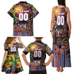 Personalised NAIDOC Week 2025 Crows Football Family Matching Tank Maxi Dress and Hawaiian Shirt Aboriginal Dot Painting