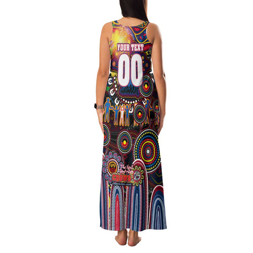 Personalised NAIDOC Week 2025 Crows Football Family Matching Tank Maxi Dress and Hawaiian Shirt Aboriginal Dot Painting