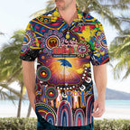 Personalised NAIDOC Week 2025 Crows Football Hawaiian Shirt Aboriginal Dot Painting