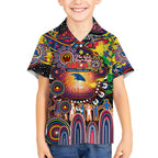 Personalised NAIDOC Week 2025 Crows Football Hawaiian Shirt Aboriginal Dot Painting