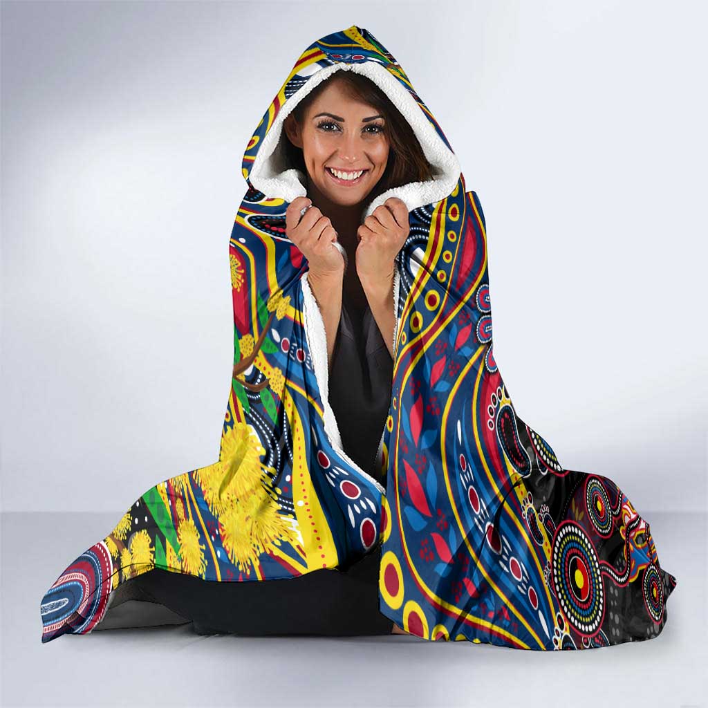 NAIDOC Week 2025 Crows Football Hooded Blanket Aboriginal Dot Painting