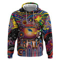 Personalised NAIDOC Week 2025 Crows Football Hoodie Aboriginal Dot Painting