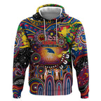 Personalised NAIDOC Week 2025 Crows Football Hoodie Aboriginal Dot Painting