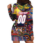 Personalised NAIDOC Week 2025 Crows Football Hoodie Dress Aboriginal Dot Painting