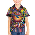Personalised NAIDOC Week 2025 Crows Football Kid Hawaiian Shirt Aboriginal Dot Painting