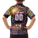Personalised NAIDOC Week 2025 Crows Football Kid Hawaiian Shirt Aboriginal Dot Painting