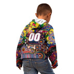 Personalised NAIDOC Week 2025 Crows Football Kid Hoodie Aboriginal Dot Painting