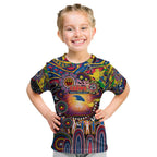 Personalised NAIDOC Week 2025 Crows Football Kid T Shirt Aboriginal Dot Painting