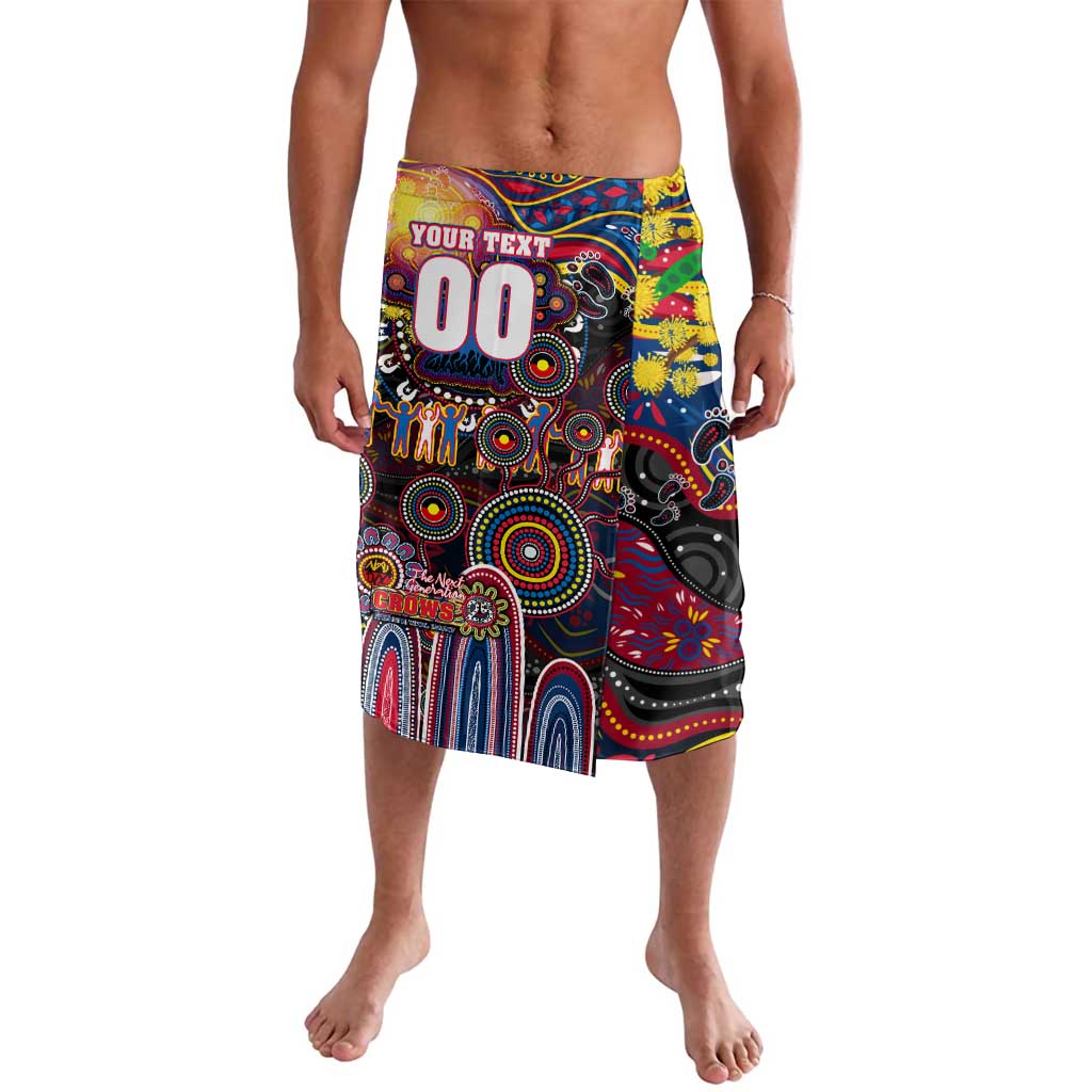 Personalised NAIDOC Week 2025 Crows Football Lavalava Aboriginal Dot Painting