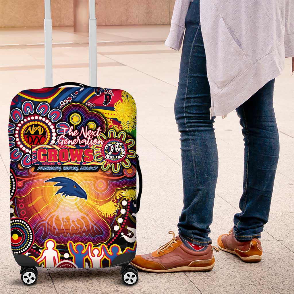 NAIDOC Week 2025 Crows Football Luggage Cover Aboriginal Dot Painting