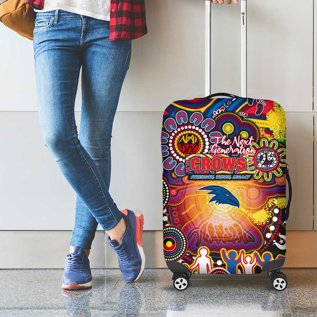 NAIDOC Week 2025 Crows Football Luggage Cover Aboriginal Dot Painting