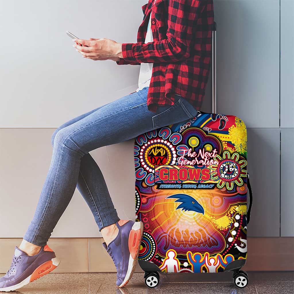 NAIDOC Week 2025 Crows Football Luggage Cover Aboriginal Dot Painting