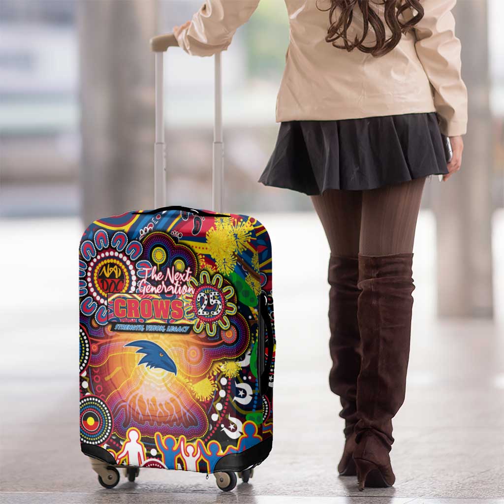 NAIDOC Week 2025 Crows Football Luggage Cover Aboriginal Dot Painting