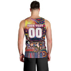 Personalised NAIDOC Week 2025 Crows Football Men Tank Top Aboriginal Dot Painting