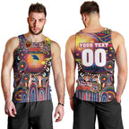 Personalised NAIDOC Week 2025 Crows Football Men Tank Top Aboriginal Dot Painting