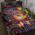 NAIDOC Week 2025 Crows Football Quilt Bed Set Aboriginal Dot Painting