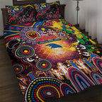 NAIDOC Week 2025 Crows Football Quilt Bed Set Aboriginal Dot Painting