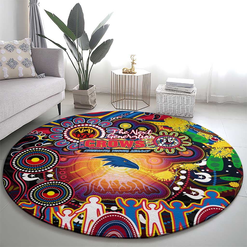 NAIDOC Week 2025 Crows Football Round Carpet Aboriginal Dot Painting