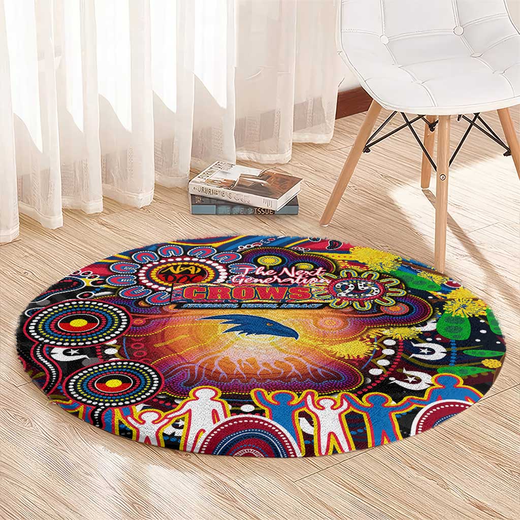 NAIDOC Week 2025 Crows Football Round Carpet Aboriginal Dot Painting
