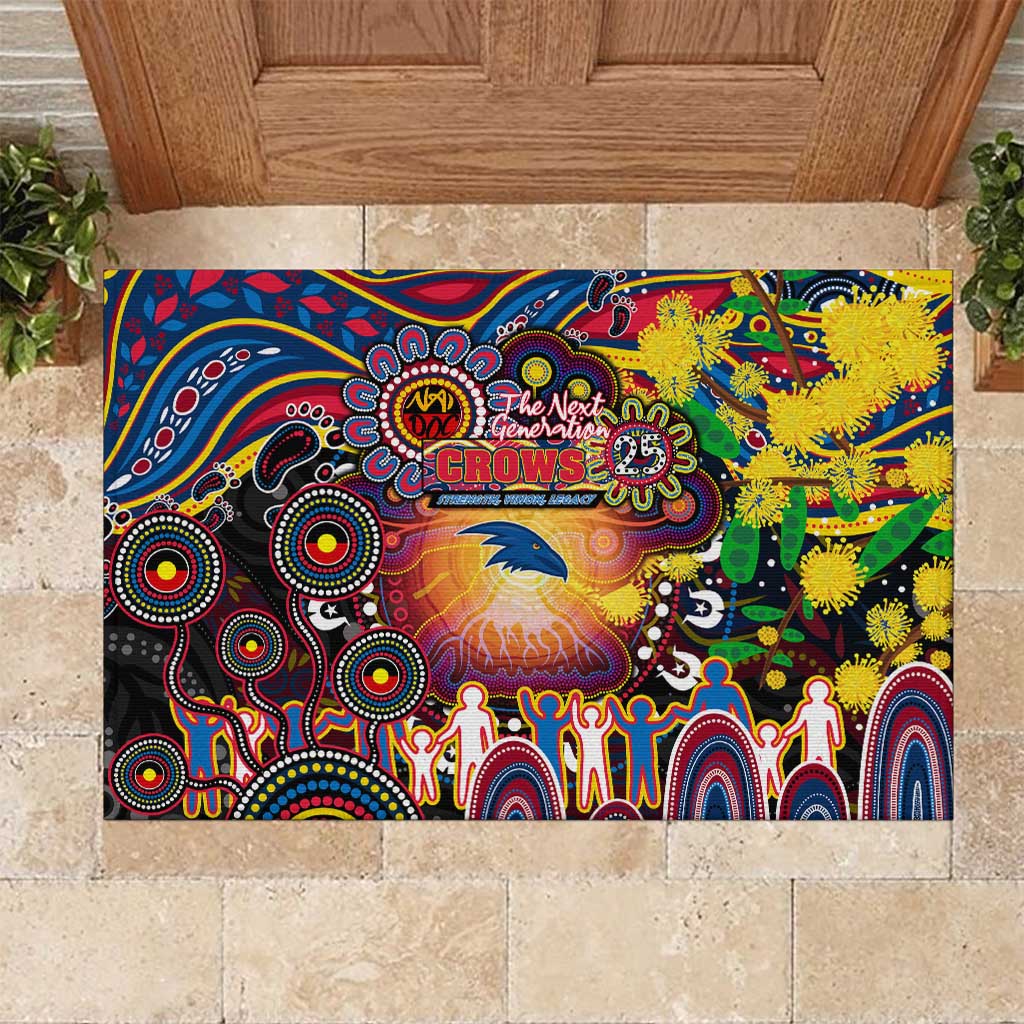 NAIDOC Week 2025 Crows Football Rubber Doormat Aboriginal Dot Painting