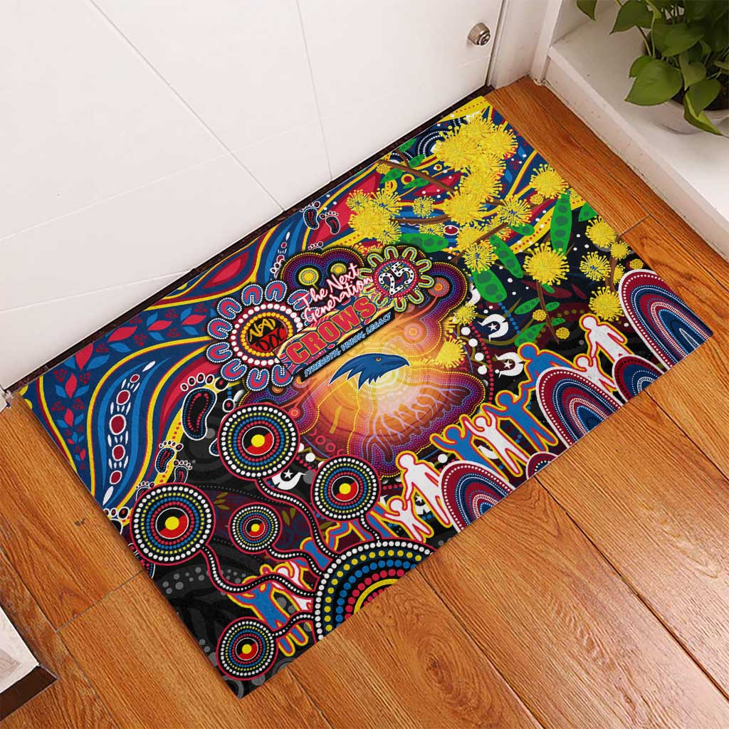 NAIDOC Week 2025 Crows Football Rubber Doormat Aboriginal Dot Painting