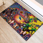 NAIDOC Week 2025 Crows Football Rubber Doormat Aboriginal Dot Painting