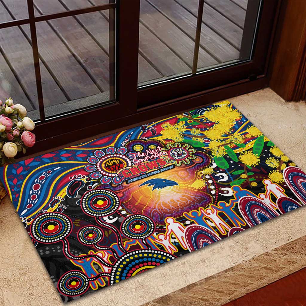NAIDOC Week 2025 Crows Football Rubber Doormat Aboriginal Dot Painting