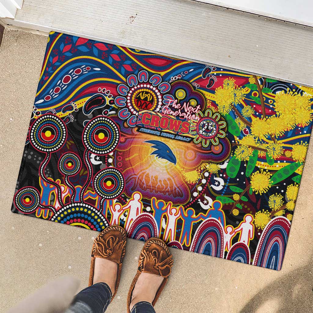 NAIDOC Week 2025 Crows Football Rubber Doormat Aboriginal Dot Painting