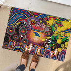 NAIDOC Week 2025 Crows Football Rubber Doormat Aboriginal Dot Painting