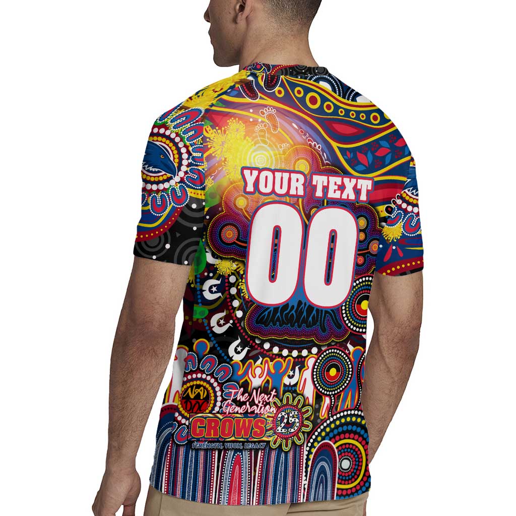 Personalised NAIDOC Week 2025 Crows Football Rugby Jersey Aboriginal Dot Painting