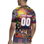 Personalised NAIDOC Week 2025 Crows Football Rugby Jersey Aboriginal Dot Painting