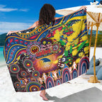 NAIDOC Week 2025 Crows Football Sarong Aboriginal Dot Painting