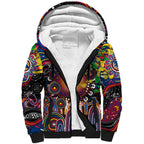 Personalised NAIDOC Week 2025 Crows Football Sherpa Hoodie Aboriginal Dot Painting
