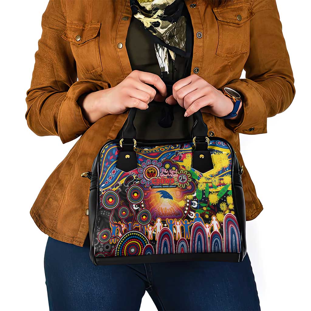 NAIDOC Week 2025 Crows Football Shoulder Handbag Aboriginal Dot Painting