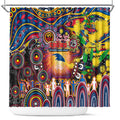 NAIDOC Week 2025 Crows Football Shower Curtain Aboriginal Dot Painting