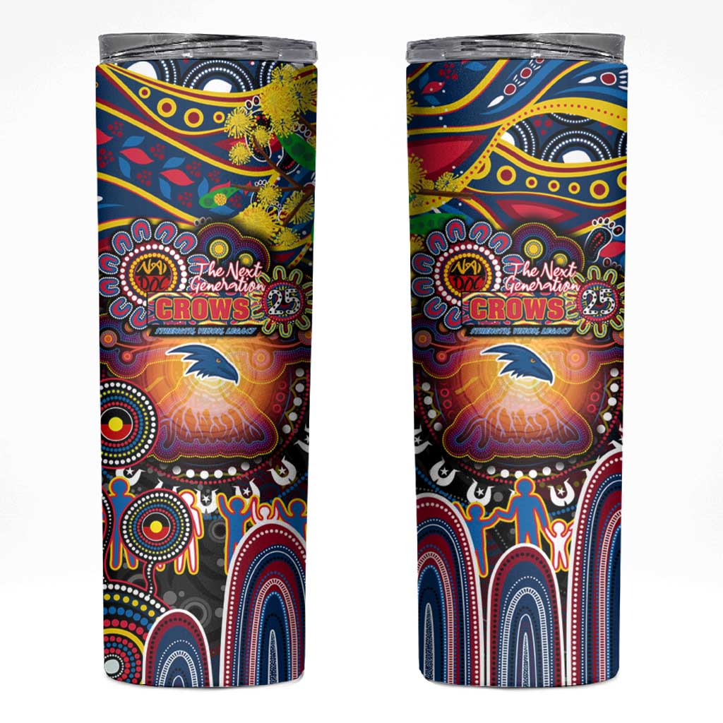 NAIDOC Week 2025 Crows Football Skinny Tumbler Aboriginal Dot Painting