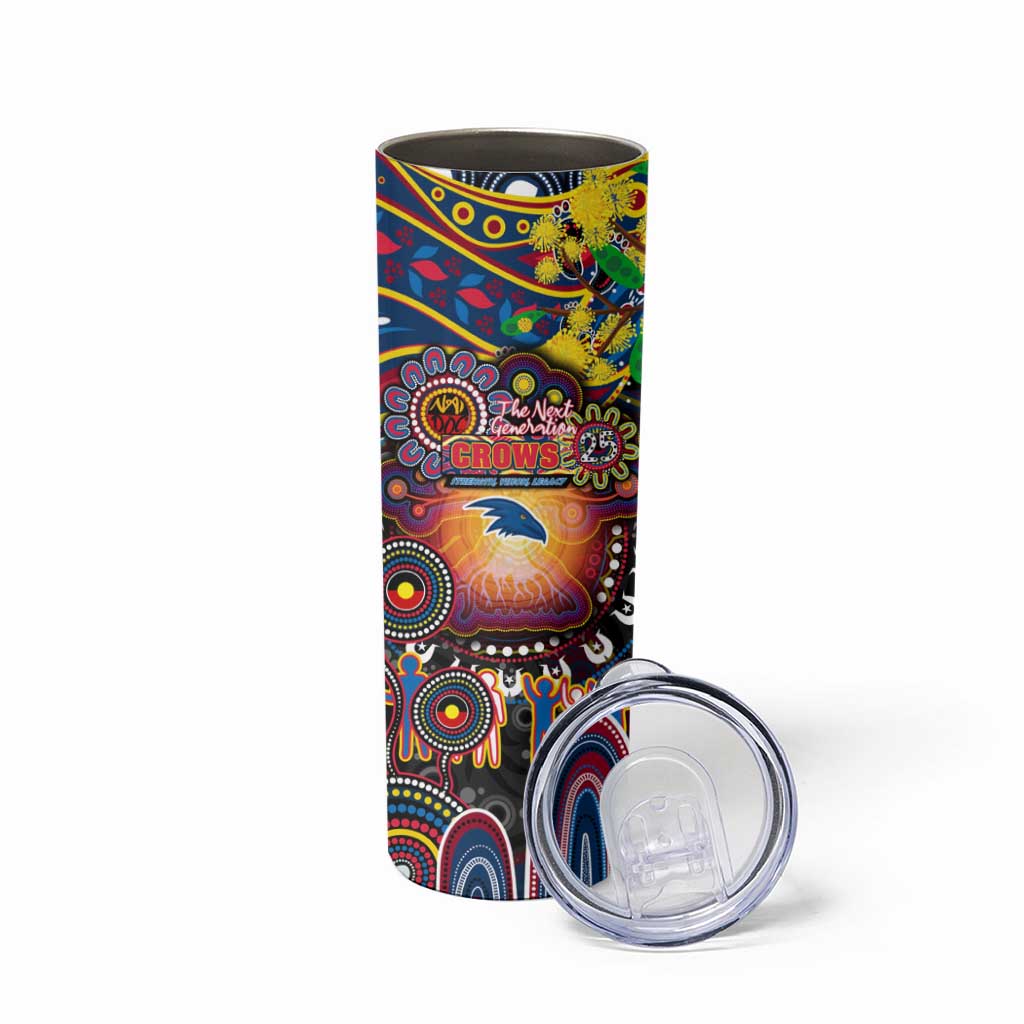 NAIDOC Week 2025 Crows Football Skinny Tumbler Aboriginal Dot Painting