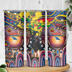 NAIDOC Week 2025 Crows Football Skinny Tumbler Aboriginal Dot Painting