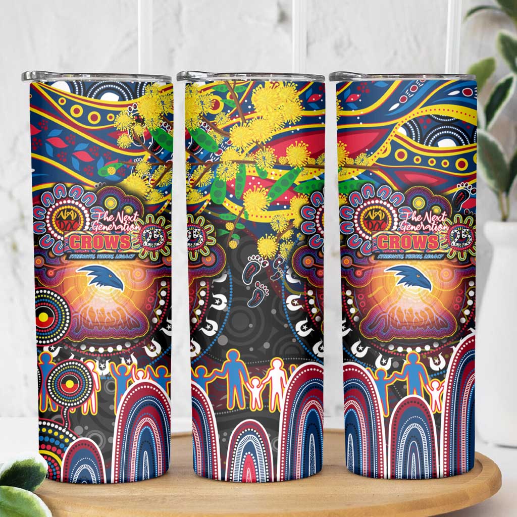 NAIDOC Week 2025 Crows Football Skinny Tumbler Aboriginal Dot Painting