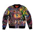 Personalised NAIDOC Week 2025 Crows Football Sleeve Zip Bomber Jacket Aboriginal Dot Painting