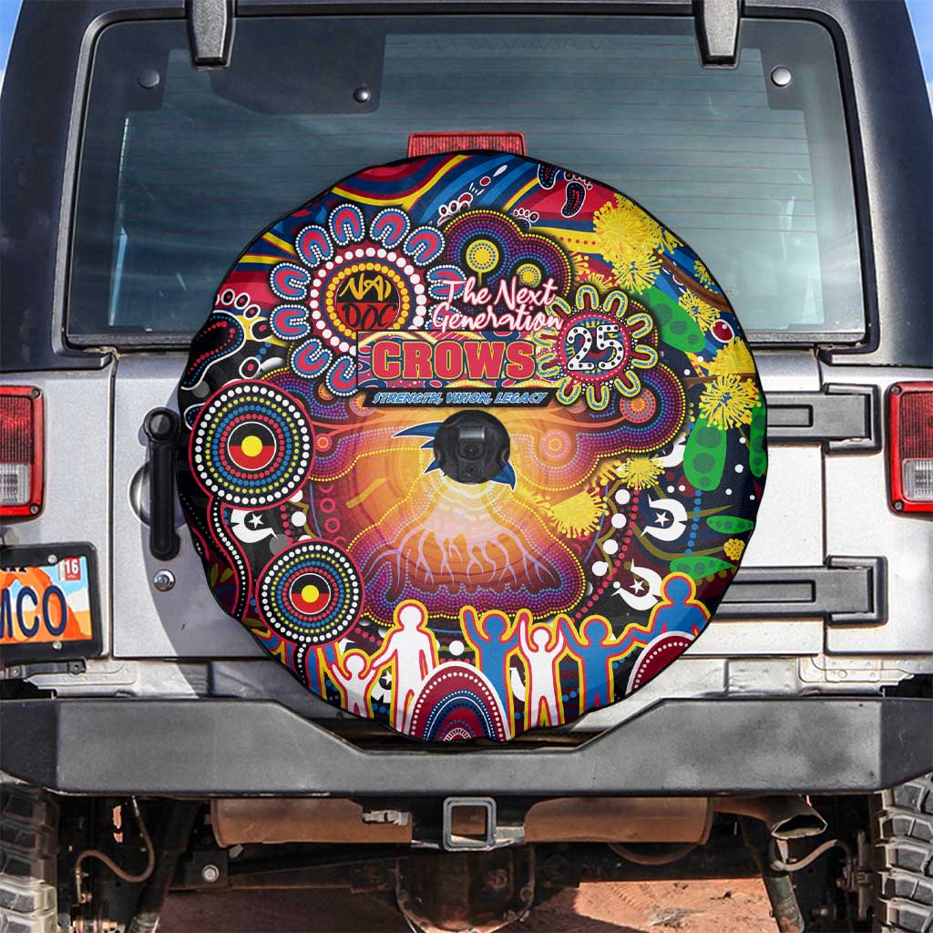 NAIDOC Week 2025 Crows Football Spare Tire Cover Aboriginal Dot Painting